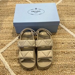 Prada Quilted Leather Sport Sandal Size 8 (38)